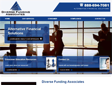Tablet Screenshot of diversefundingllc.com